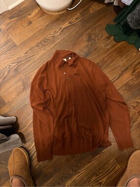 Bonobos Men's Rust Polo Sweater